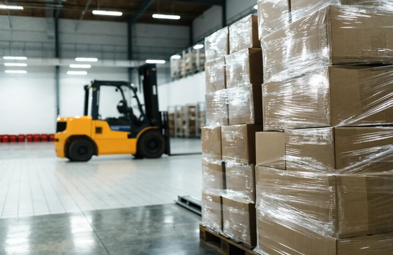 Quality-checked pallet prepared for global delivery